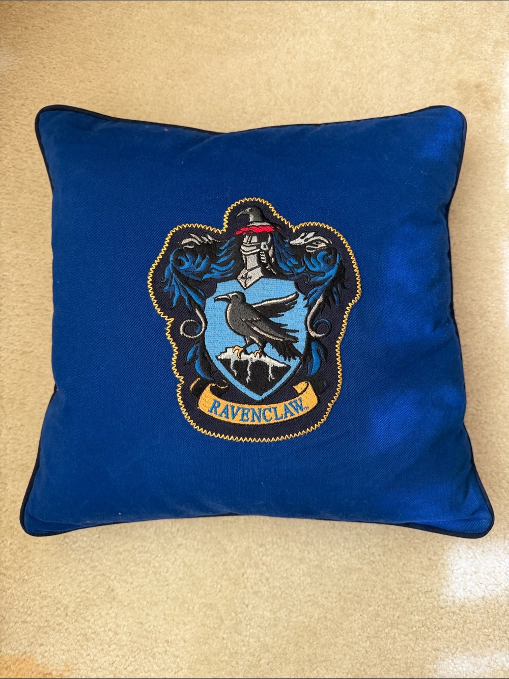 Pottery Barn Teen Royal Blue Ravenclaw Crest Pillow